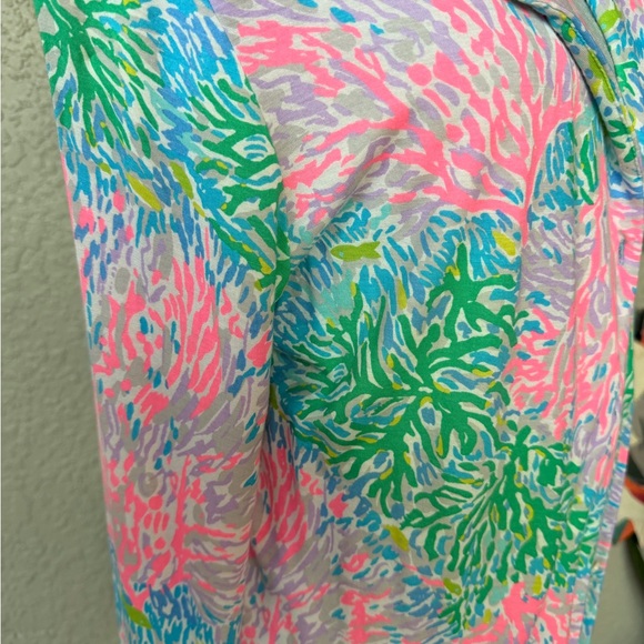 Lilly Pulitzer Colorful Cardigan Tropical Print Lightweight Cardigan - Picture 8 of 9